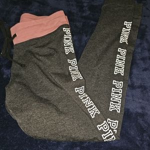 Pink Victoria secret Yoga leggings size small